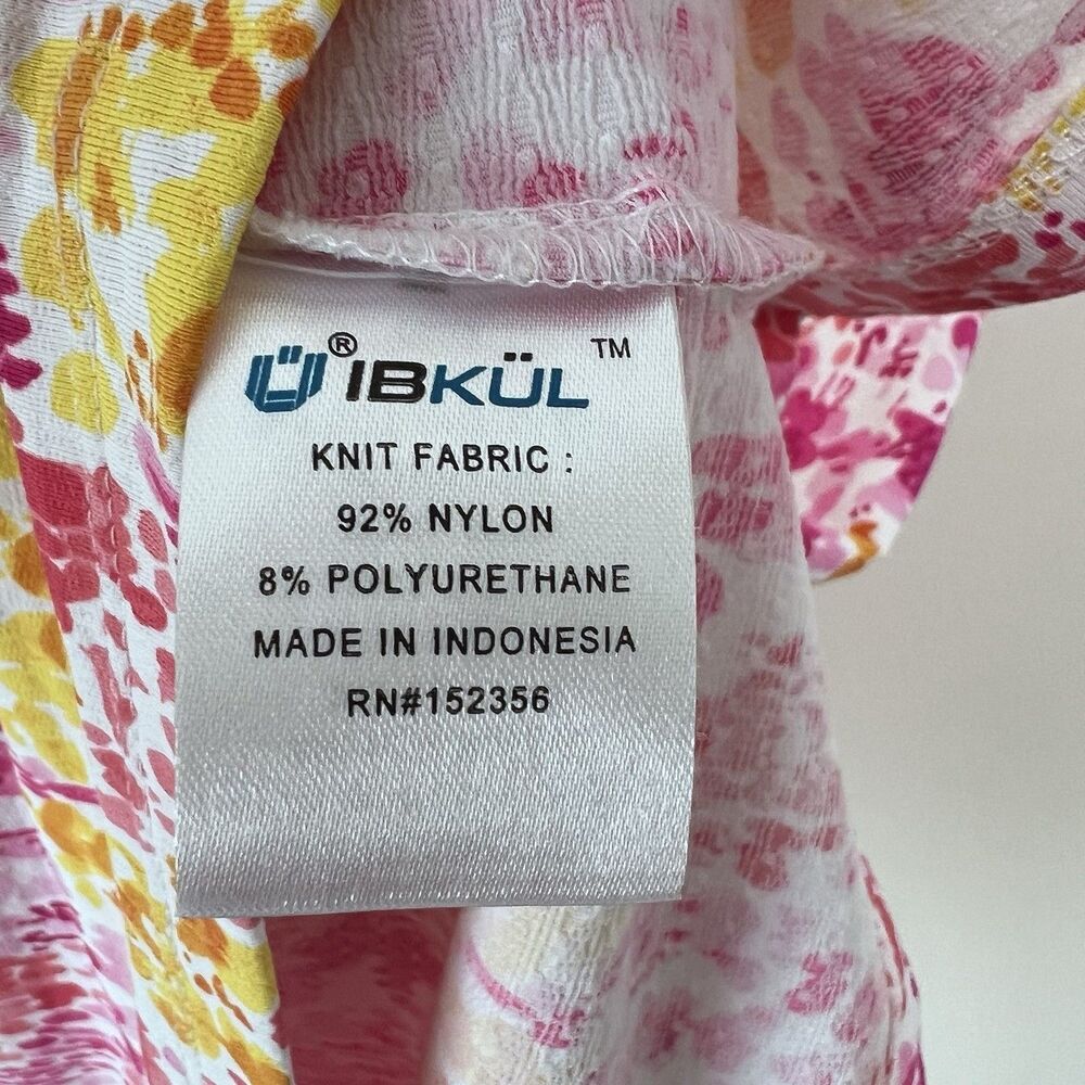 IBKUL Small Sleeveless Mock Neck Golf Tennis Dress Pink Floral 1/4 Zip - Picture 10 of 12